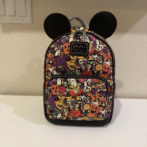 Loungefly Disney Parks Halloween Characters Allover Print Mini Backpack